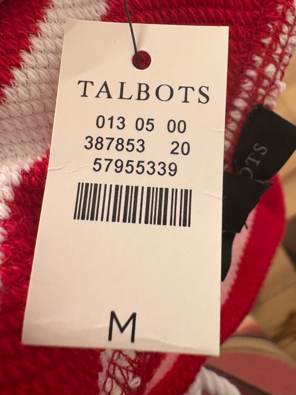 NWT Talbots Nautical Beach Terry Shorts Luna Stripe Red White 6” Size Medium - Picture 5 of 7